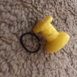 Rumberband, slighly used weave, and a thumbtack,